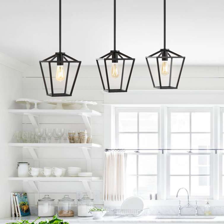 Trent Austin Design® Nickens 3 Light Kitchen Island Geometric Pendant